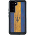 Barbados Flag Dark Wood Galaxy S24 Plus Waterproof Case